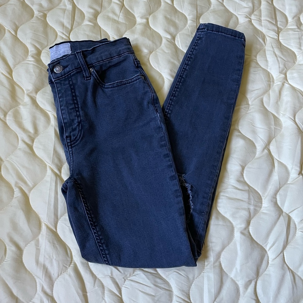 FREE PEOPLE womens black skinny jeans size 27